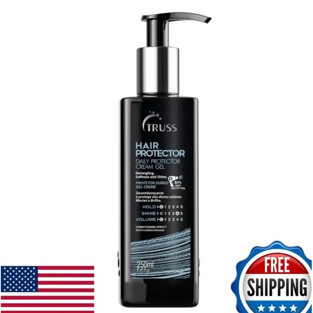 TRUSS Hair Protector Powerful Heat Protectant Blowout Cream Gel Detangling Shine